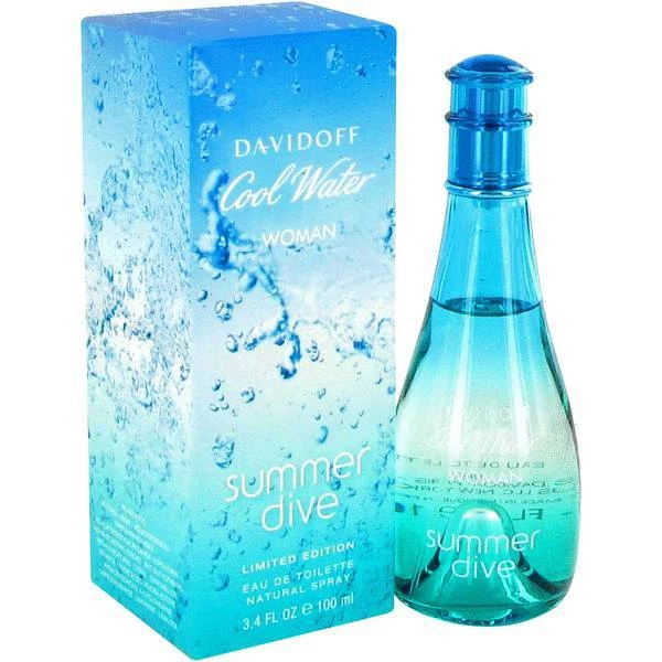 COOL WATER SUMMER DIVE BY DAVIDOFF 100ml/ 3.4OZ EDT FOR WOMEN DISCONTINUED RARE - image 1 of 1