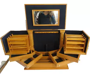 Lori Greiner 4Tier For Your Ease Only Safekeeper Delux Jewelry Storage Box Oak - Picture 1 of 16