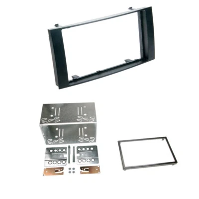 Doppel 2-DIN Blende Radioblende + Käfig für VW Touareg 7L T5 Caravelle Multivan - Bild 1 von 3