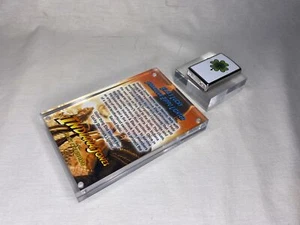 Indiana Jones, Elsa Lucky Shamrock Zippo Lighter, Display Plaque and Item Stand - Picture 1 of 12