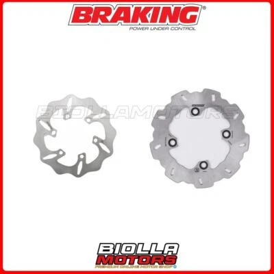 KIT DISCHI FRENO BRAKING KAWASAKI KX 100 2016 -  ANTERIORE + POSTERIORE [WAVE FI Foto 1 de 4