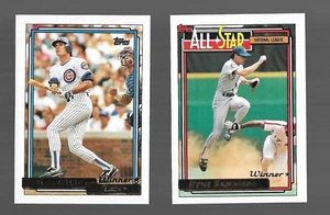 RYNE SANDBERG 1992 TOPPS GOLD WINNER 110 AND 387 - CHICAGO CUBS - SHARP! - Picture 1 of 2