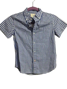 Crewcuts Light Weight Shirt Boys Checked Short Sleeve Button Front 8 - Picture 1 of 3