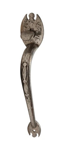 Antique 12.5 in. Nickel Plated Bronze Gothic Door Pull Cover