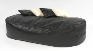 XX-L Beanbags 16cuf *Lleather bean bag sofa bed beanbag lounger bean bags Black - Picture 1 of 1
