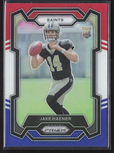 2023 Panini Prizm #374 Jake Haener Red White and Blue Rookie - Picture 1 of 2