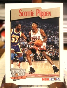 1991-92 NBA Hoops Supreme Court Card #456 Scottie Pippen Chicago Bulls - Picture 1 of 2