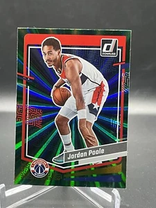 2023-24 Donruss 177 Jordan Poole Green Laser Wizards Basketball Card - Picture 1 of 2