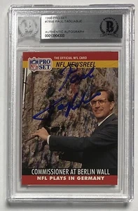 JUEGO PROFESIONAL FIRMADO POR PAUL TAGLIABUE 1990 #785B AUTO AUTÓGRAFO DEL COMISIONADO DE LA NFL - Imagen 1 de 2