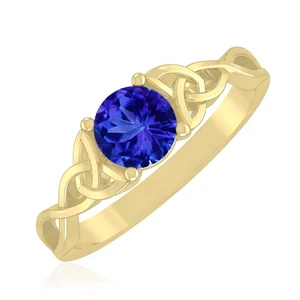 Tanzanite Filigree Women Ring Solid 14K Gold December Birthstone gift #1022 - Picture 1 of 22