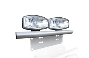 Number Plate Bar + Jumbo Spot To Fit Fiat Fullback 2016 - 2019 4x4 SUV Stainless - Picture 1 of 7