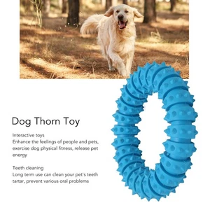 Dog Thorn Ri-ng Toy Soft Rubber Tough Bite Resistant Interactive Dog Chew Circle - Bild 1 von 22