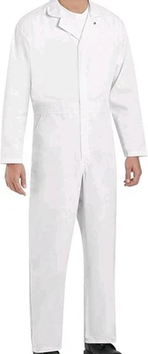 NUEVO CON ETIQUETAS Rojo Kap Para Hombres Sarga Acción Mono Pintor Traje Blanco Talla 40 Largo Foto 1 de 2
