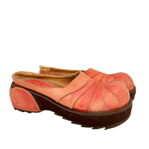 Nicky Peach Pink Retro Chunky Y2K Slip On Mules Clogs Size 7.5-8 - Picture 1 of 10