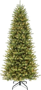 Albero di Natale Artificiale Puleo International 6,5 Piedi Pre-Lit Slim Fraser Abete - Foto 1 di 7