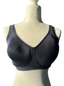 Freya Navy Blue Active Sonic Moulded J-Hook Sports Bra, US 30 H - Picture 1 of 15