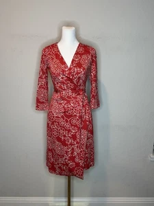 Vestido Diane von Furstenberg DVF Envolvente Nuevo Julian Dos Manga Larga Azul Talla 2 - Imagen 1 de 10