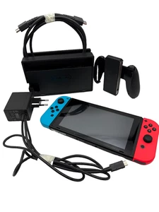 Nintendo Switch Konsole mit Joy-Con Neon-Rot Blau Handheld Original Getestet - Bild 1 von 7