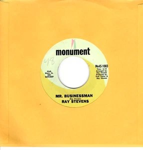 RAY STEVENS: Mr. Business Man / Face The Music .. 45 RPM 7247 - Picture 1 of 3