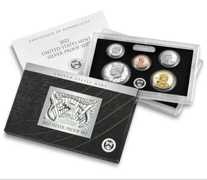 SILVER U.S. Proof Set 2022 US Mint Issued with COA 10 Coin Set Uncirculated - Picture 1 of 14