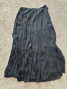 Vintage Karen Kane Womens Skirt M Tiered Made In USA Boho Gypsy Maxi Whimsigoth - Picture 1 of 7