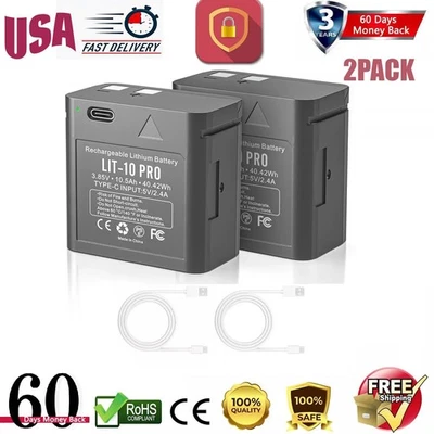 2-Pack Rechargeable LIT-10 Battery Compatible For SPYPOINT Trail Camera 10500Mah - Image 1 of 4