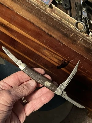 1960s Camillus New York USA #67 3-Blade Stockman Jigged Hndl Pocket Knife - Image 1 of 4