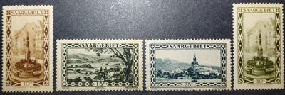 📮Germany SAAR 1927  Sc#120,121,123,124 MNH OG VF - Image 1 of 4