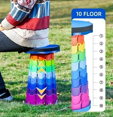 Retractable Folding Stool Outdoor Chair for Travel Portable Ultralight - Image 1 of 4