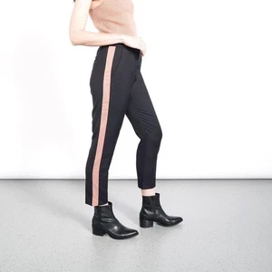 Wildfang Empower Slim Crop Pant Women's Size 4 Black Brown Colorblock Formal - Picture 1 of 8