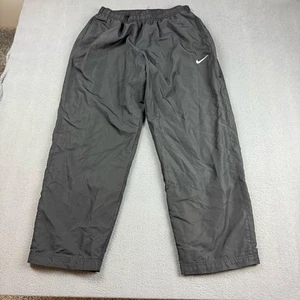 Nike Track Pants Men's 2XL Black Baggy Y2K Nylon Windbreaker Running Gym Workout - Picture 1 of 12
