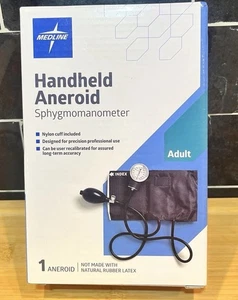 Bracciale Pressione Sanguigna Medline Premier Aneroide Portatile Grande Adulto Infermiere Paramedico - Foto 1 di 4