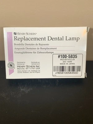 Replacement Dental Lamp, HENRY SCHEIN #100-5835, 25V 150 W w/Lamp Install Tool - Image 1 of 3