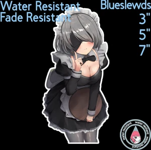 Nier Automata 2B 3" / 5" / 7" Lewd Anime Laptop Bottle Sticker - Picture 1 of 1