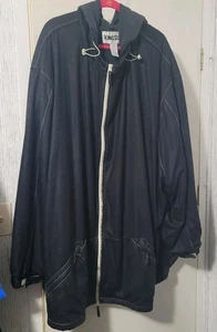 KingSize Big & Tall schwarze Fleece-gefütterte Bomberjacke mit Hoodie für Herren 7XL  - Bild 1 von 13