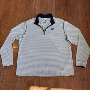 Mens Cutter & Buck CB DryTec North Carolina UNC 1/2 Zip Pullover Shirt Gray XXL - Picture 1 of 11