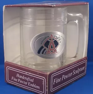 ANAHEIM ANGELS TANKARD IN VETRO CON EMBLEMA IN PELTRO ARTIGIANALE MLB NUOVO IN CONFEZIONE - Foto 1 di 1