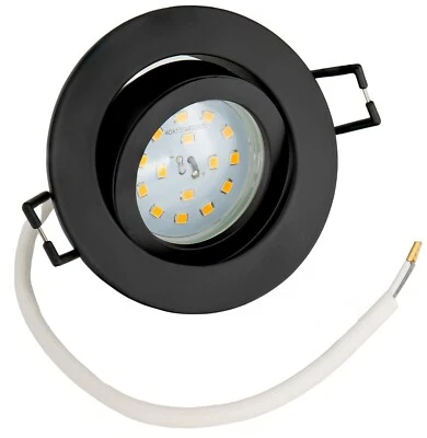 LED Einbaustrahler Schwarz Flach 5Watt Leuchtmittel Einbauleuchte Deckenspot  - Bild 1 von 4