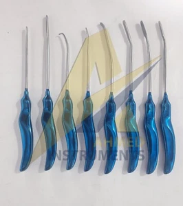 Juego de 8 piezas de instrumento de cirugía plástica disector y elevador de cejas para estiramiento facial - Imagen 1 de 3