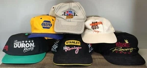 Lot Of 6 Racing Nascar Snapback Flat Rim Baseball Caps Hats - Picture 1 of 11