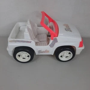 MATTEL 1994 White And Pink Barbie Doll Jeep Car Barbie Vehicle Vintage Toy - Picture 1 of 6