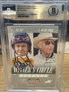 2015 Panini Americana Winner's Circle #5 Pat Day Signed Beckett BAS Slab - Picture 1 of 2