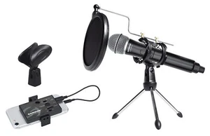 Samson Go Mikrofon Mobil Wireless ASMR Aufnahme Streaming Kit mit Mikrofon + Ständer - Bild 1 von 12