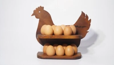 Soporte para huevos ecológico de madera de caoba 14 huevos soporte para cocina para el hogar Foto 1 de 2