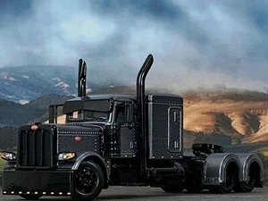 1/64 DCP GUN METAL GRAY PETERBILT 389 W/ 63" FLAT TOP SLEEPER - Picture 1 of 9