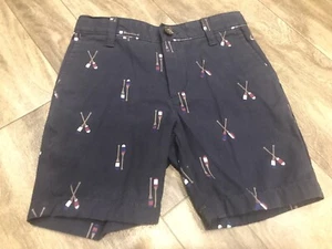 Unique Class Club Boys Size 5 Navy Blue Paddles Graphic Chino Shorts. #414 - Picture 1 of 4