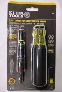 Klein Tools 7 -in -1 Impact Flip Socket Set With Handle - Picture 1 of 1