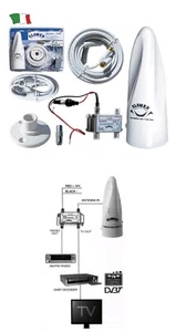 ANTENNA TV TERRESTRE OMNIDIREZIONALE GLOMEX AVIOR PER BARCA CAMPER e CAMION - Foto 1 di 1