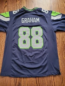 Nike Jimmy Graham Seattle Seahawks NFL Football Jersey Youth Large 14-16 Boy - Picture 1 of 8