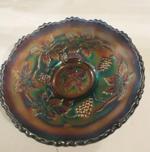 Vintage Fenton kleine schillernde Amethyst Karneval Sauce/Beere/Leckerli Schüssel   - Bild 1 von 7